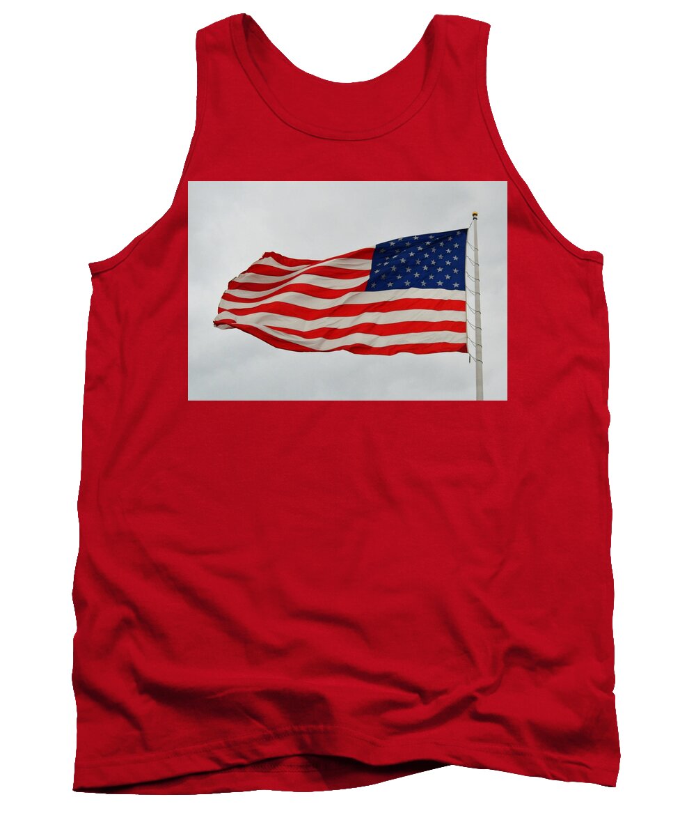 Flags Tank Top featuring the photograph Sign of Freedom by Charles HALL