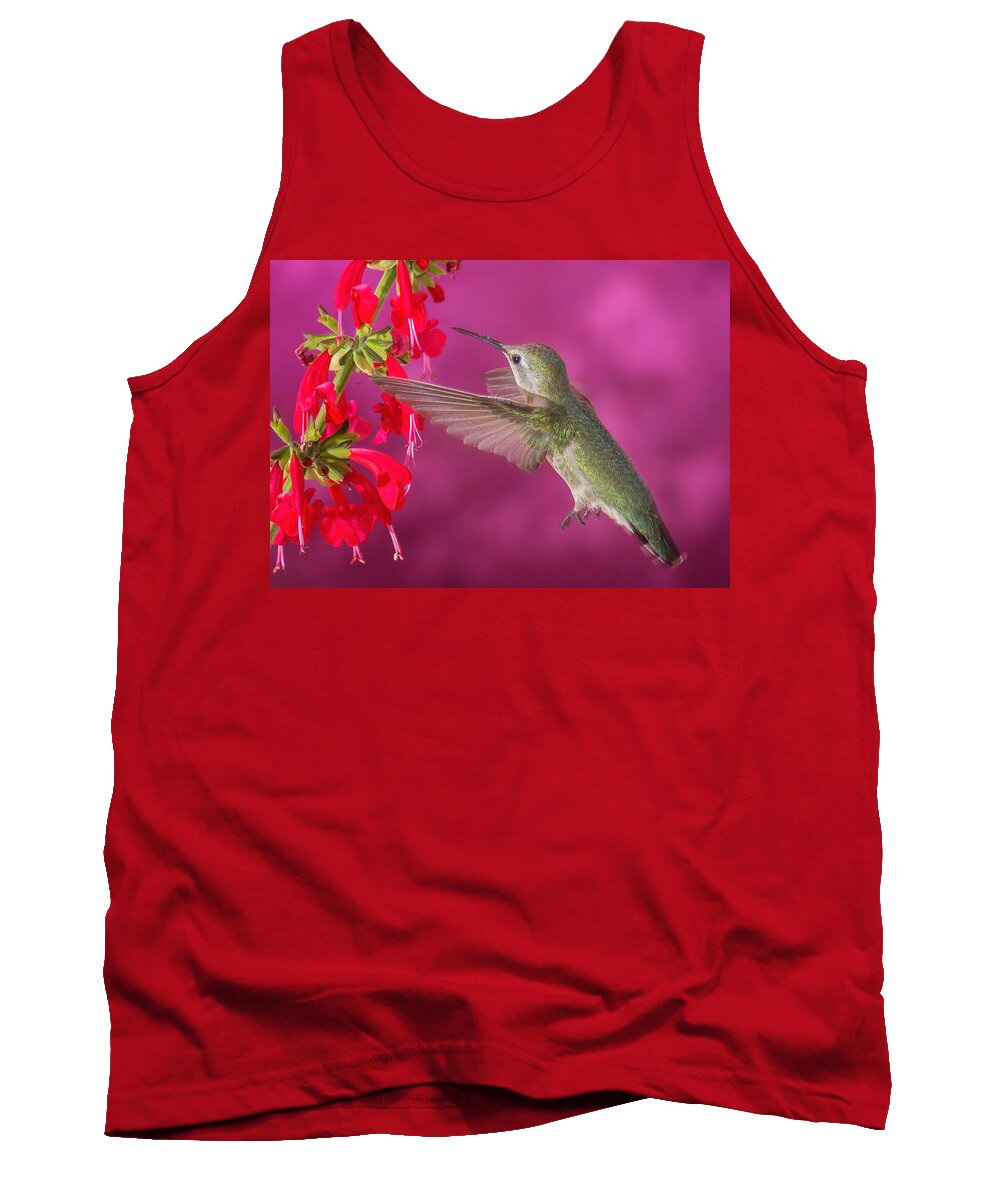 Arizona Tank Top featuring the photograph Sipping at the Salvia by James Capo