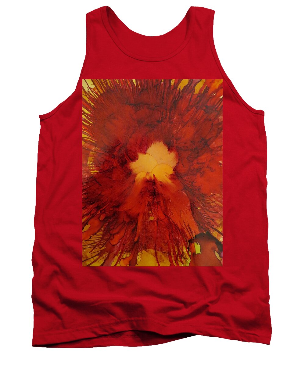 Abstract Tank Top featuring the painting Solo by Soraya Silvestri