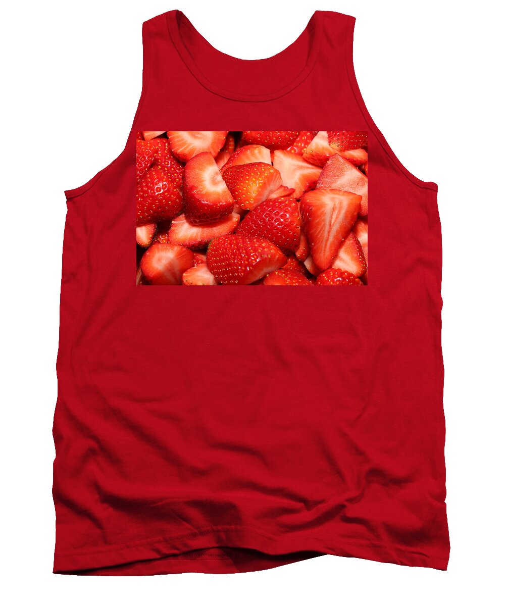 Food Tank Top featuring the photograph Strawberries 32 by Michael Fryd