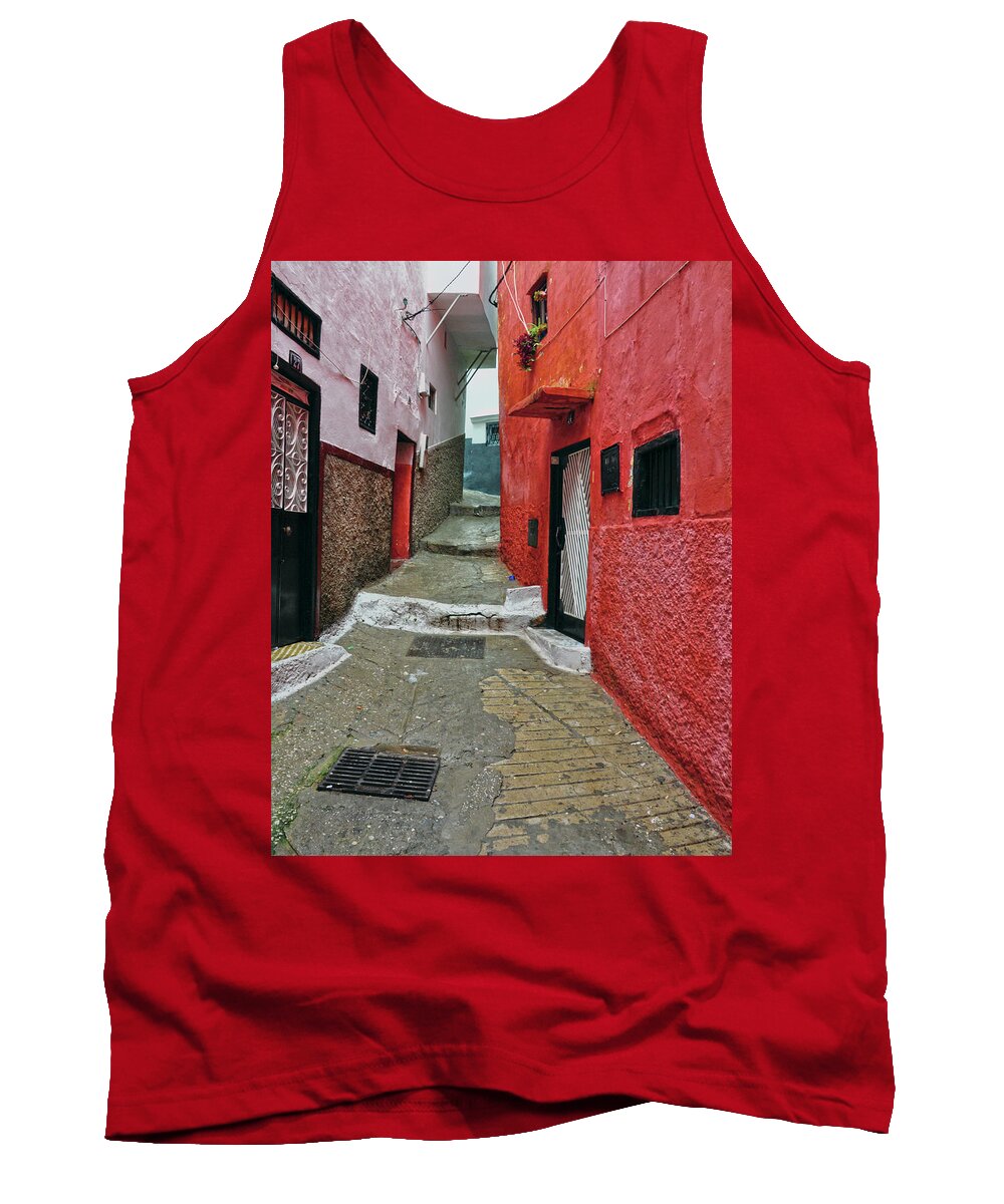 Path Tank Top featuring the photograph Strawberry Dreams - Tangier, Morocco by Denise Strahm