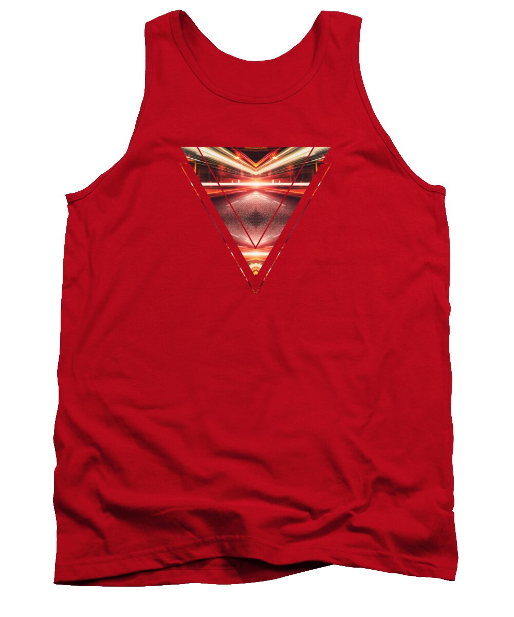 Long Exposures Tank Top featuring the photograph Street Night Light XTFORCE-TB by Philipp Rietz