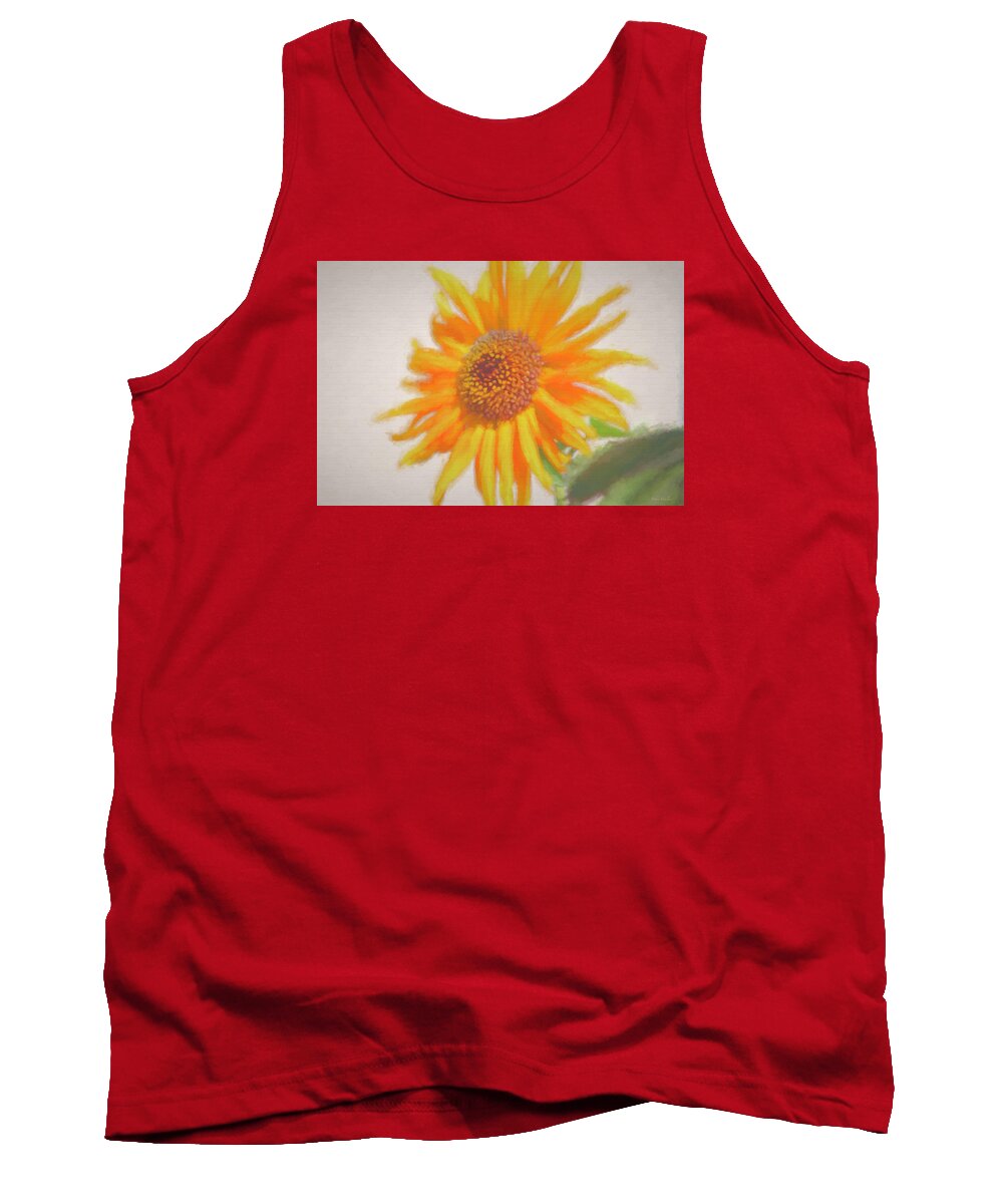 Sunflower Painting Tank Top featuring the painting SUNFLOWER Painting by Debra   Vatalaro