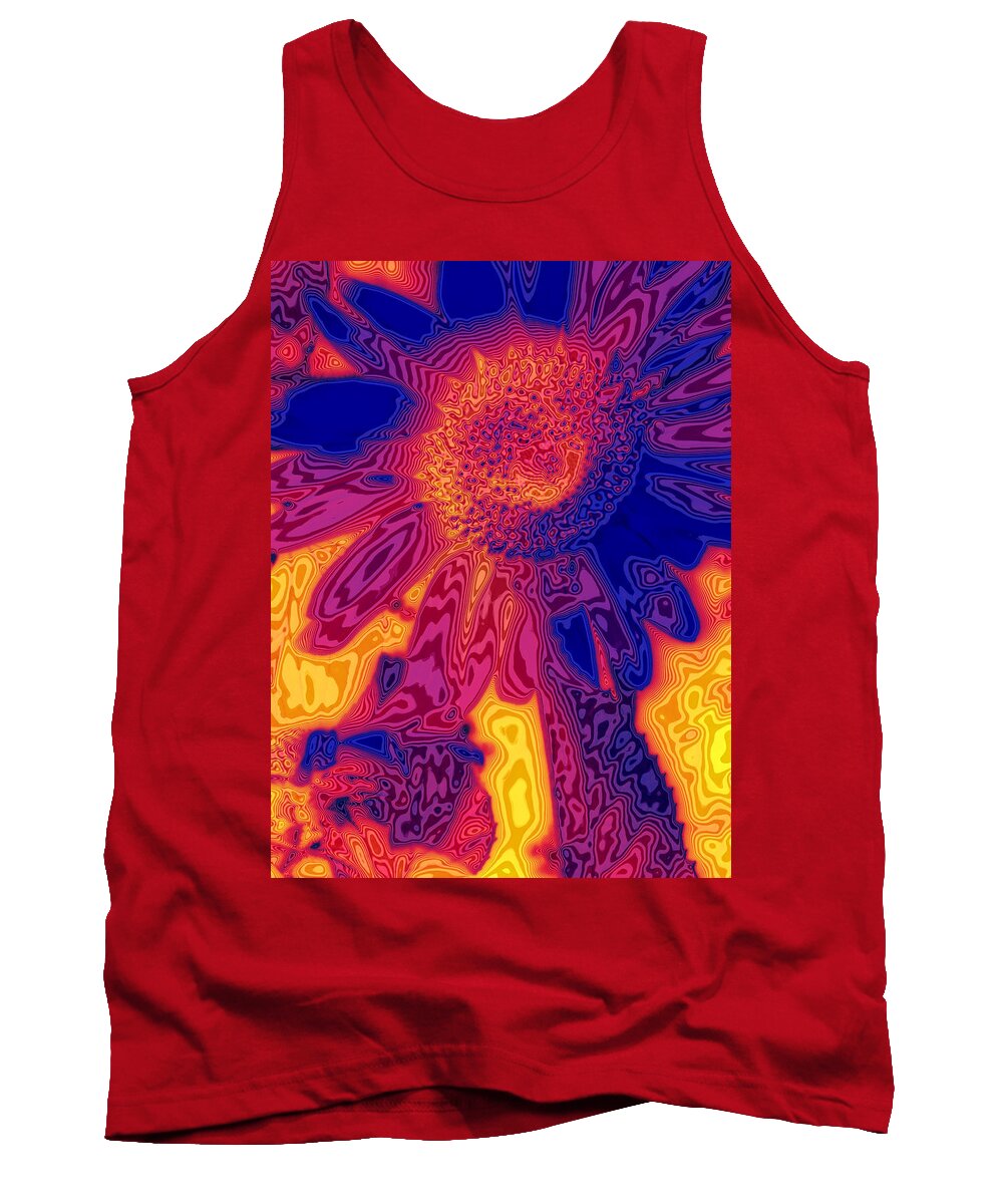 Sunflower Tank Top featuring the photograph Sunny and Wild by Stephen Anderson