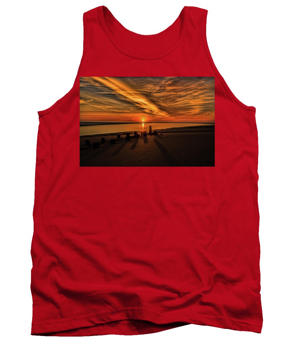 Pawley's Island Sunrise Tank Top featuring the photograph Sunrise at Pawley's Island #2 by Joe Granita