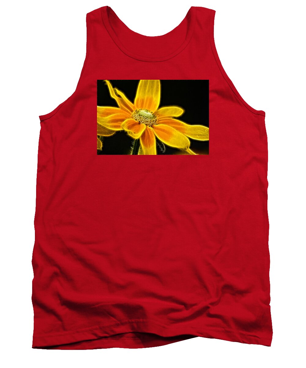 Fractals Tank Top featuring the photograph Sunrise Daisy by Cameron Wood