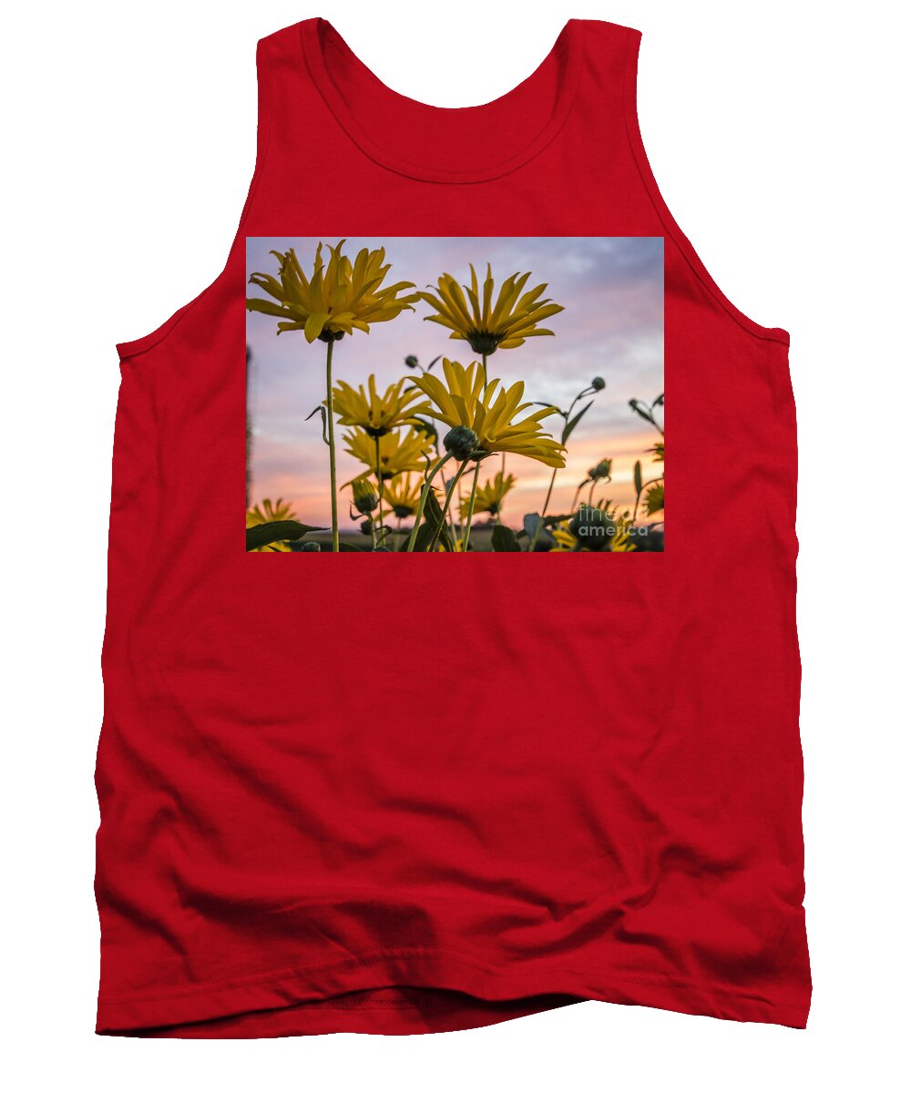 Flower Tank Top featuring the photograph Sunset Delight by Joann Long