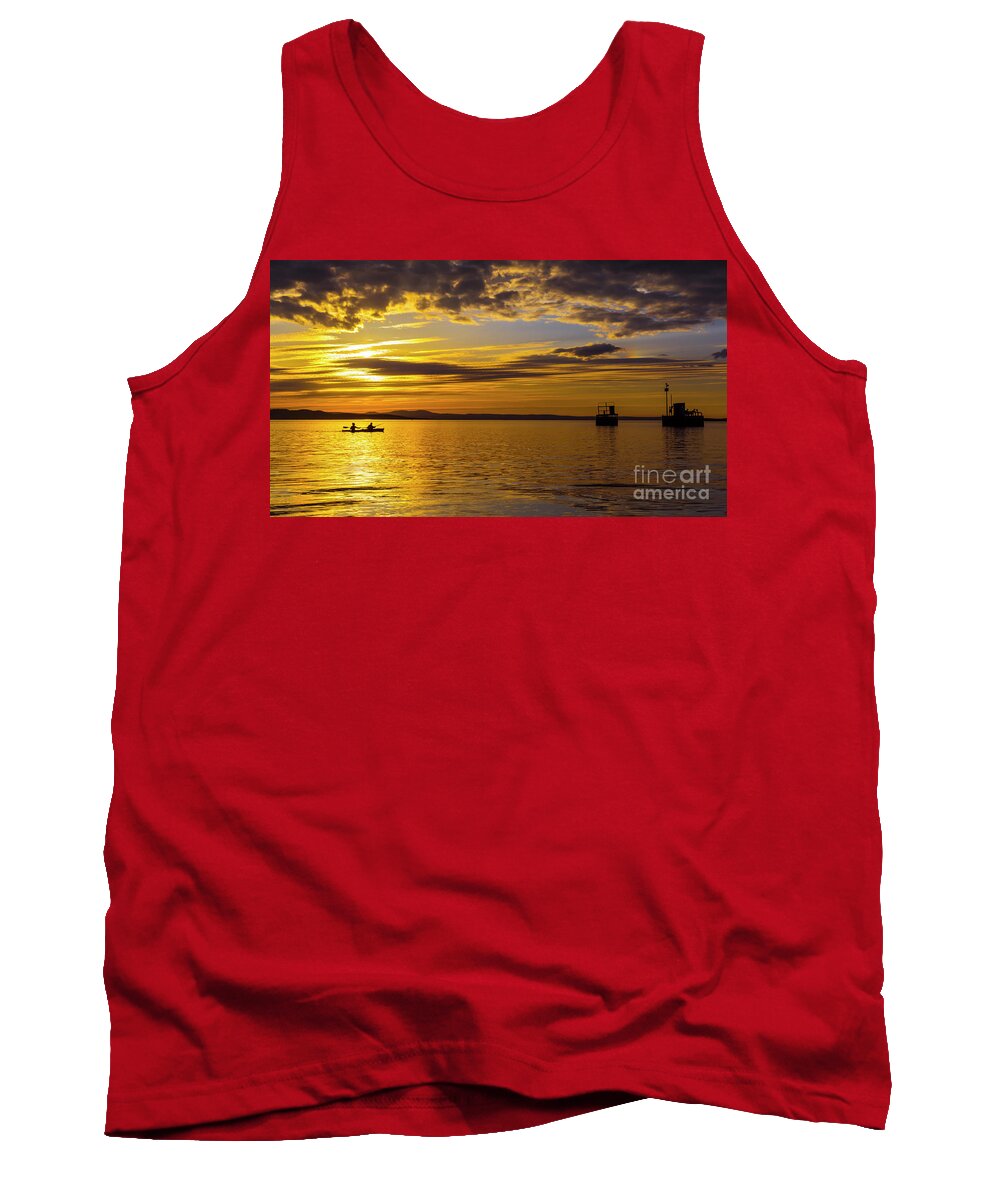 Vermont Tank Top featuring the photograph Sunset from Oakledge Park by Scenic Vermont Photography
