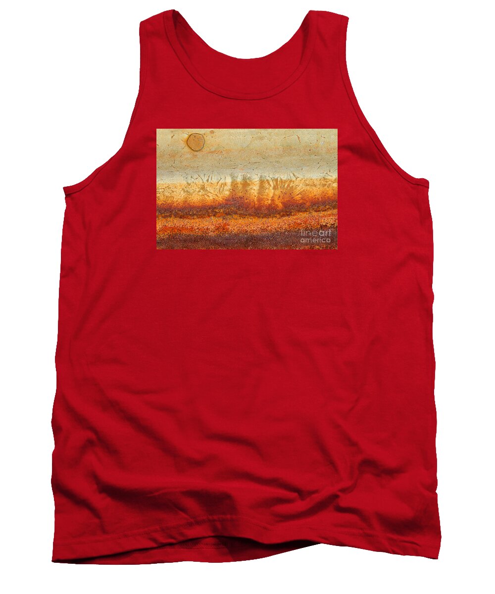 Flat Rock Cellars Tank Top featuring the photograph Sunset in Rust by Marilyn Cornwell
