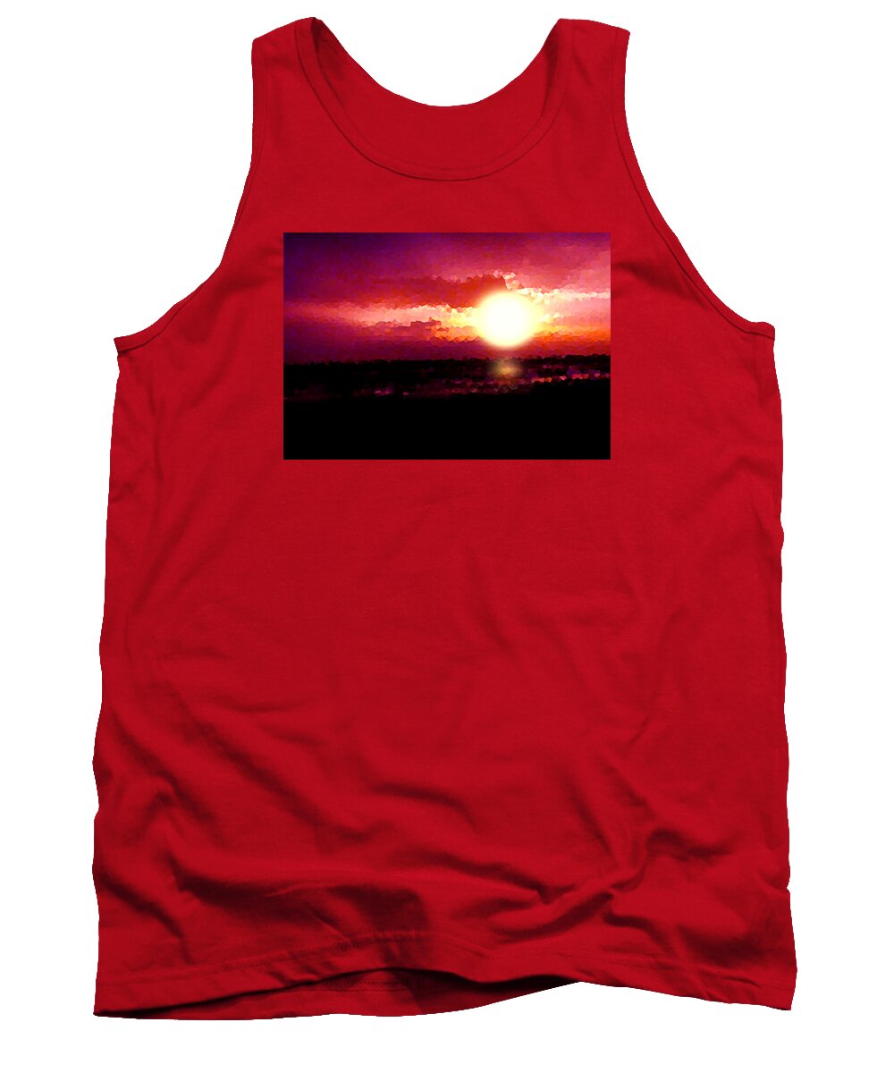 Landscape Tank Top featuring the photograph Sunset Mosaic Abstract by Morgan Carter