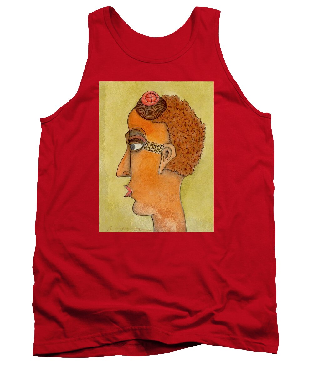 Portraits Tank Top featuring the painting Tanya Twenty by Michael Sharber