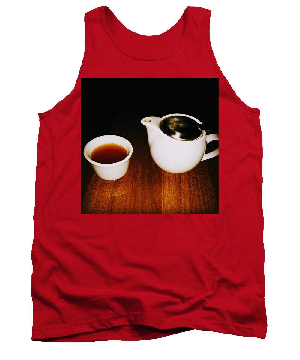 Tea Lovers Tank Top featuring the pyrography Tea-juana by Albab Ahmed