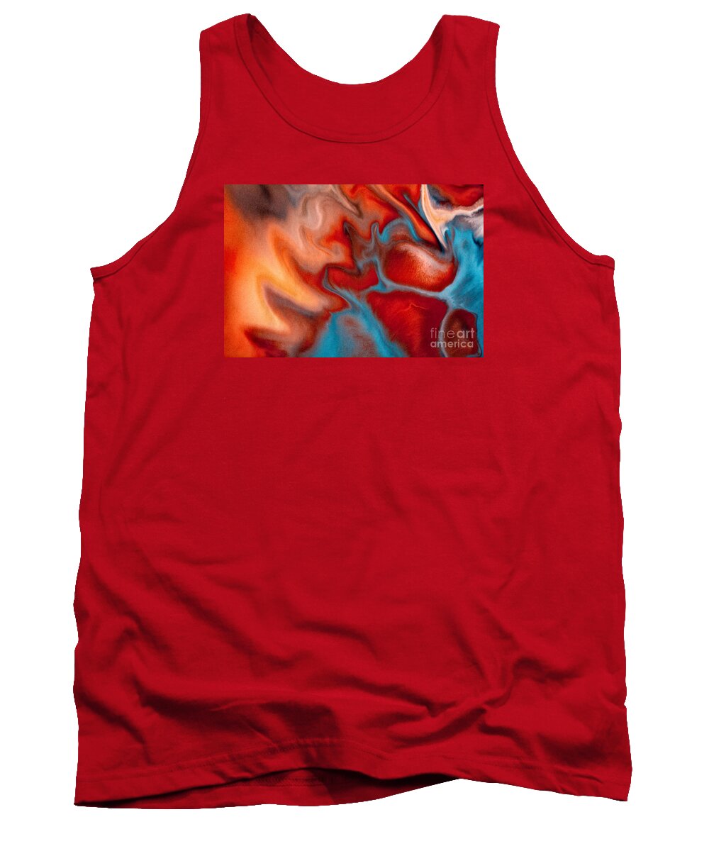 Abstract Tank Top featuring the painting The Abyss by Patti Schulze