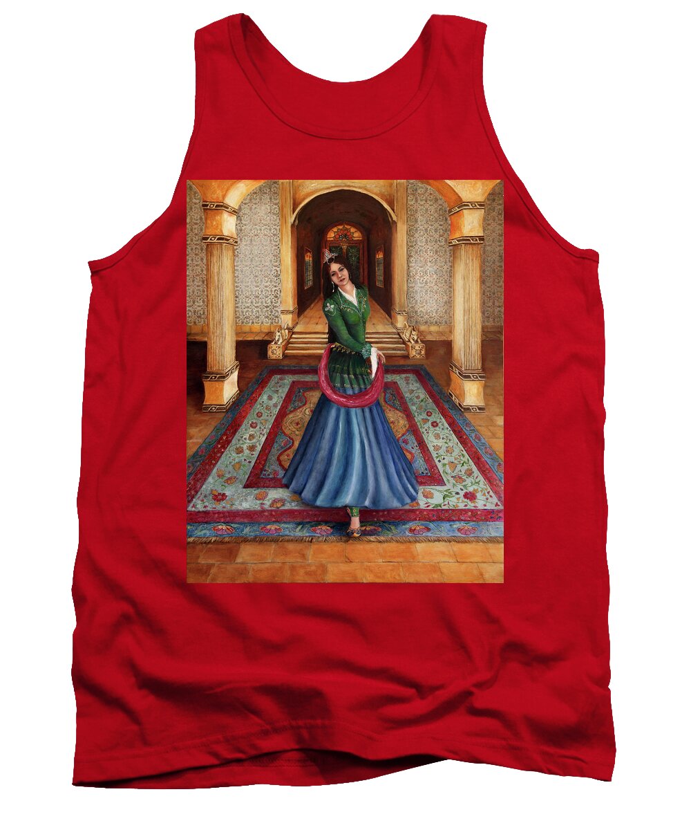 Orient Tank Top featuring the painting The Court Dancer by Portraits By NC
