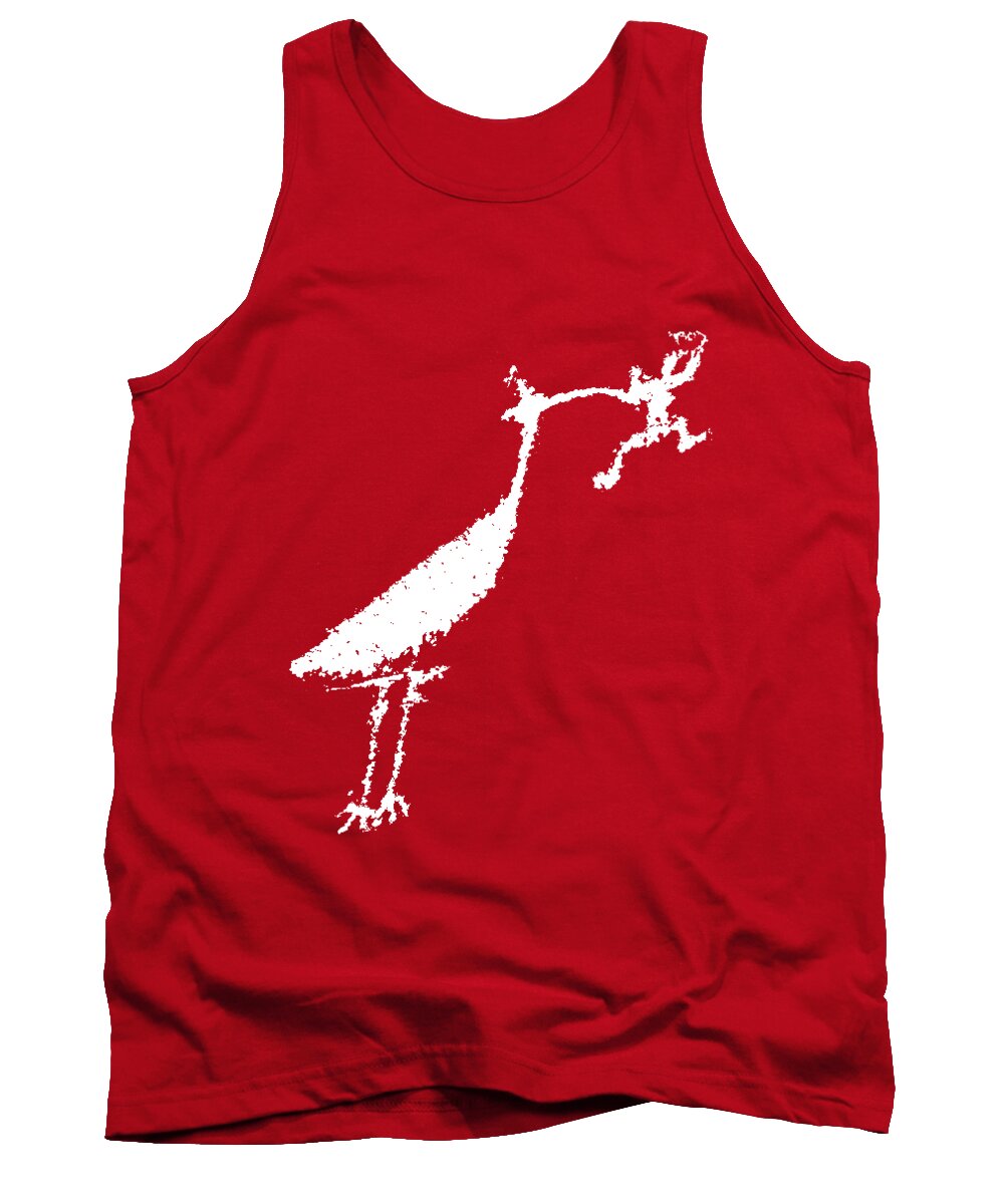 Petroglyph Tank Top featuring the photograph The Crane by Melany Sarafis