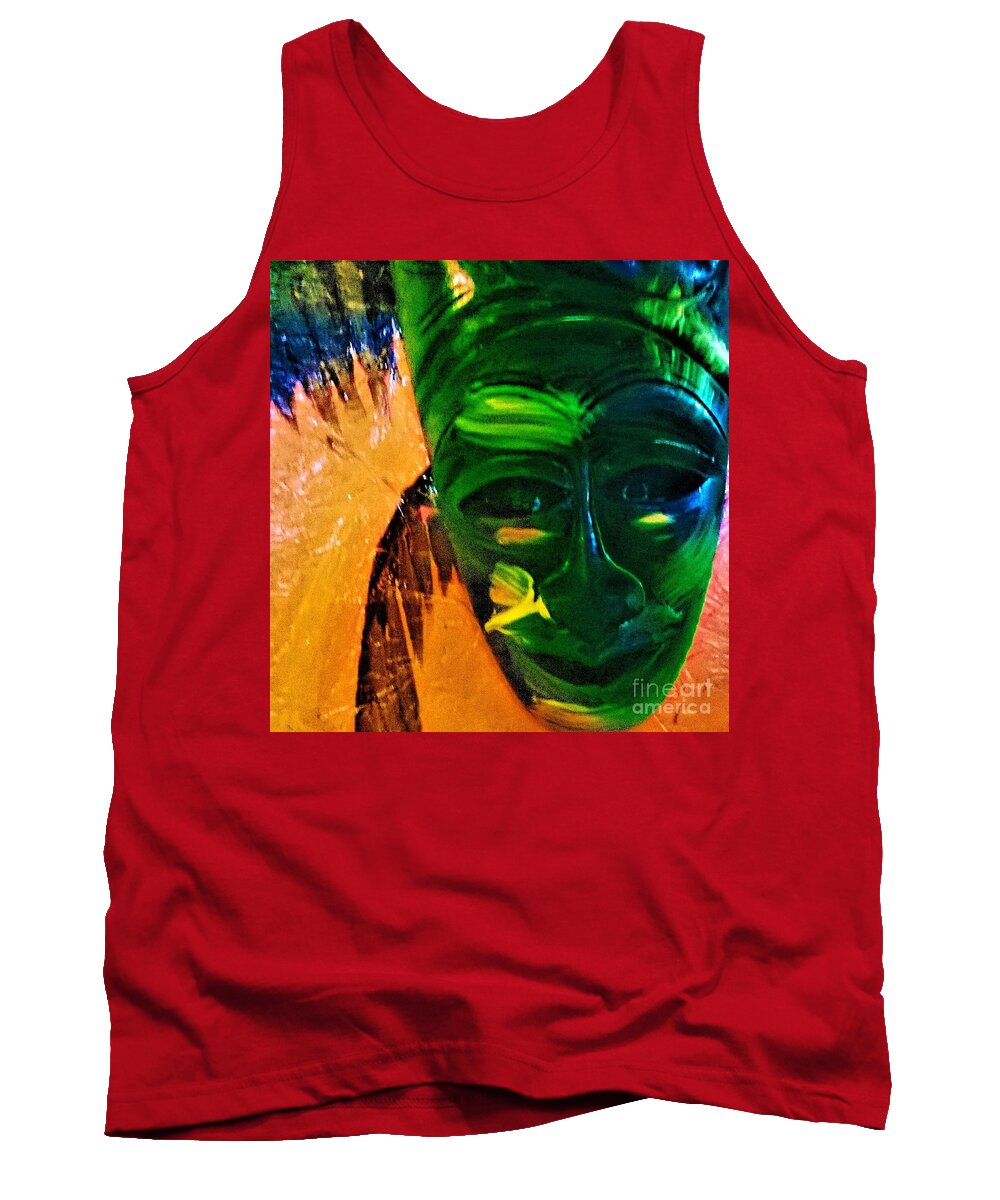 Island Wood Beach Tank Top featuring the painting The Island keeper by James and Donna Daugherty