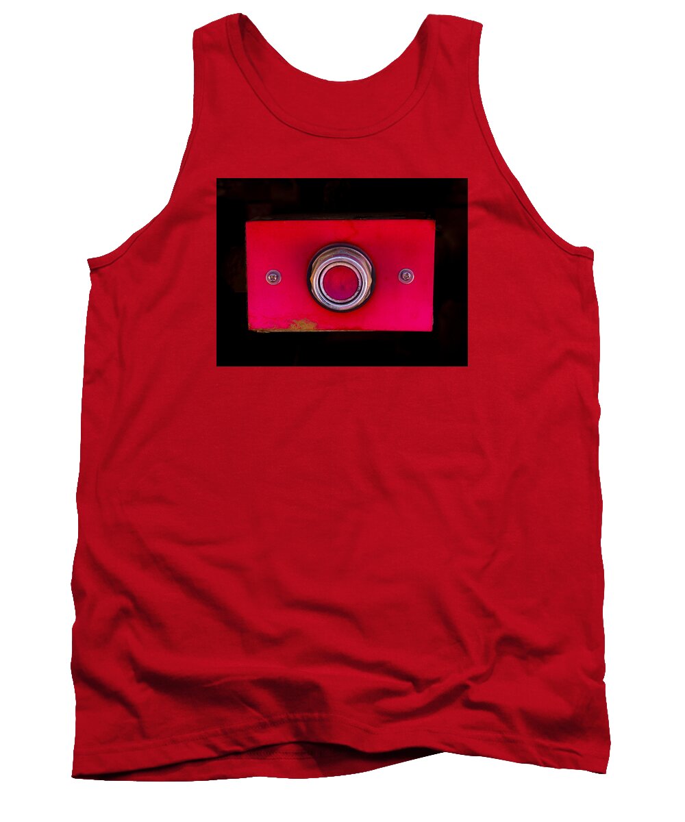 Button Tank Top featuring the photograph The Red Button by David Kay