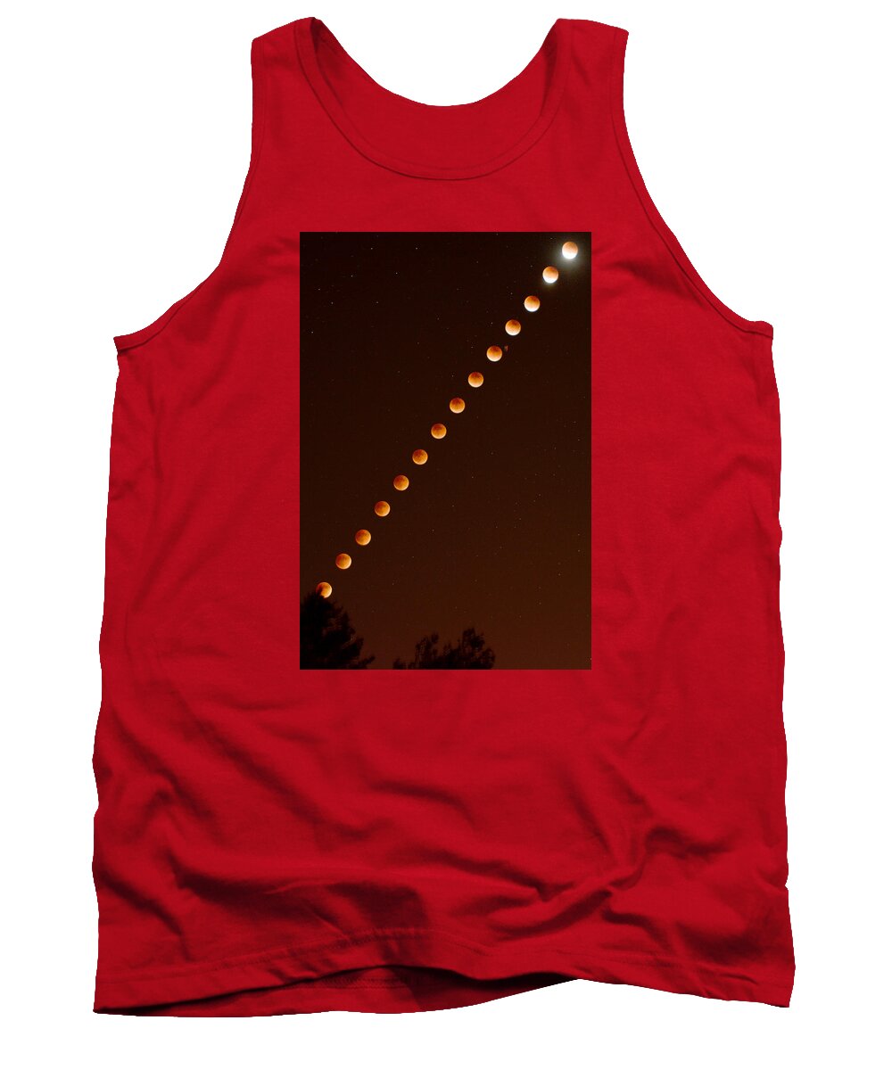 Moon Tank Top featuring the photograph Total Lunar Eclipse September 27 2015 by Brian Lockett
