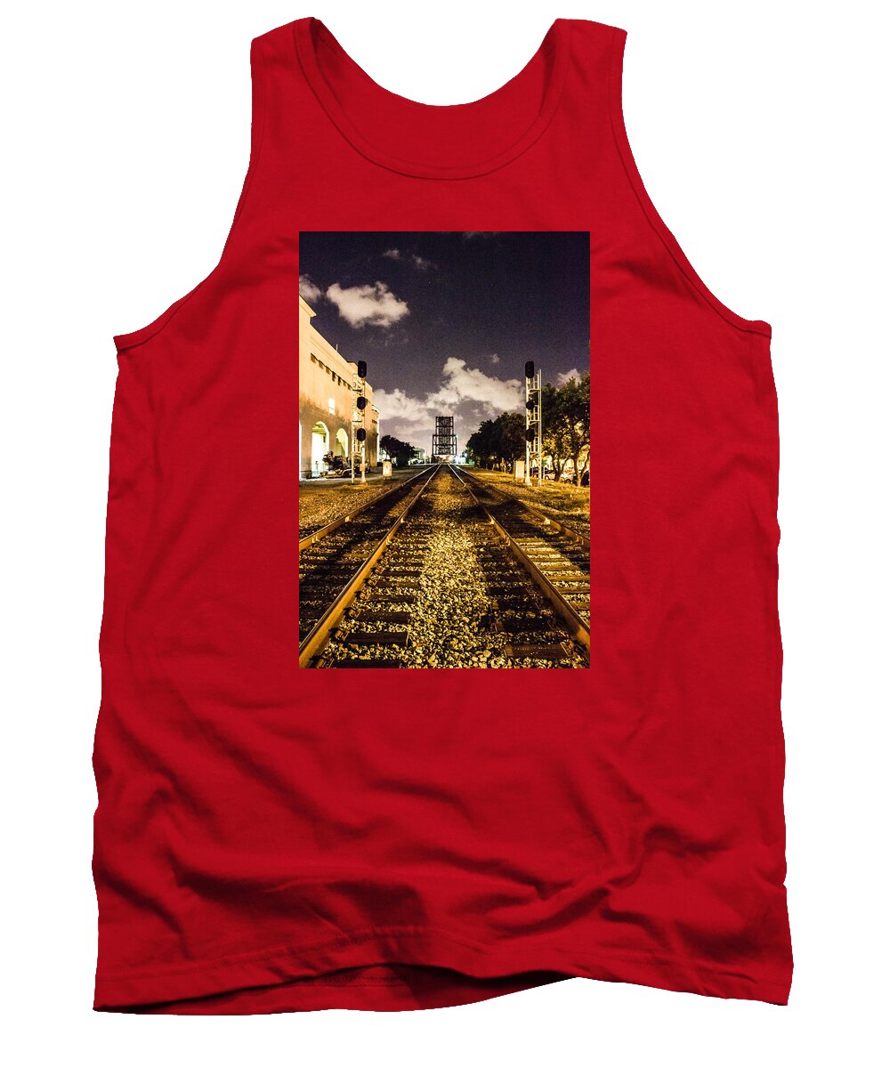Train Tank Top featuring the photograph Train Tracks by Mike Dunn