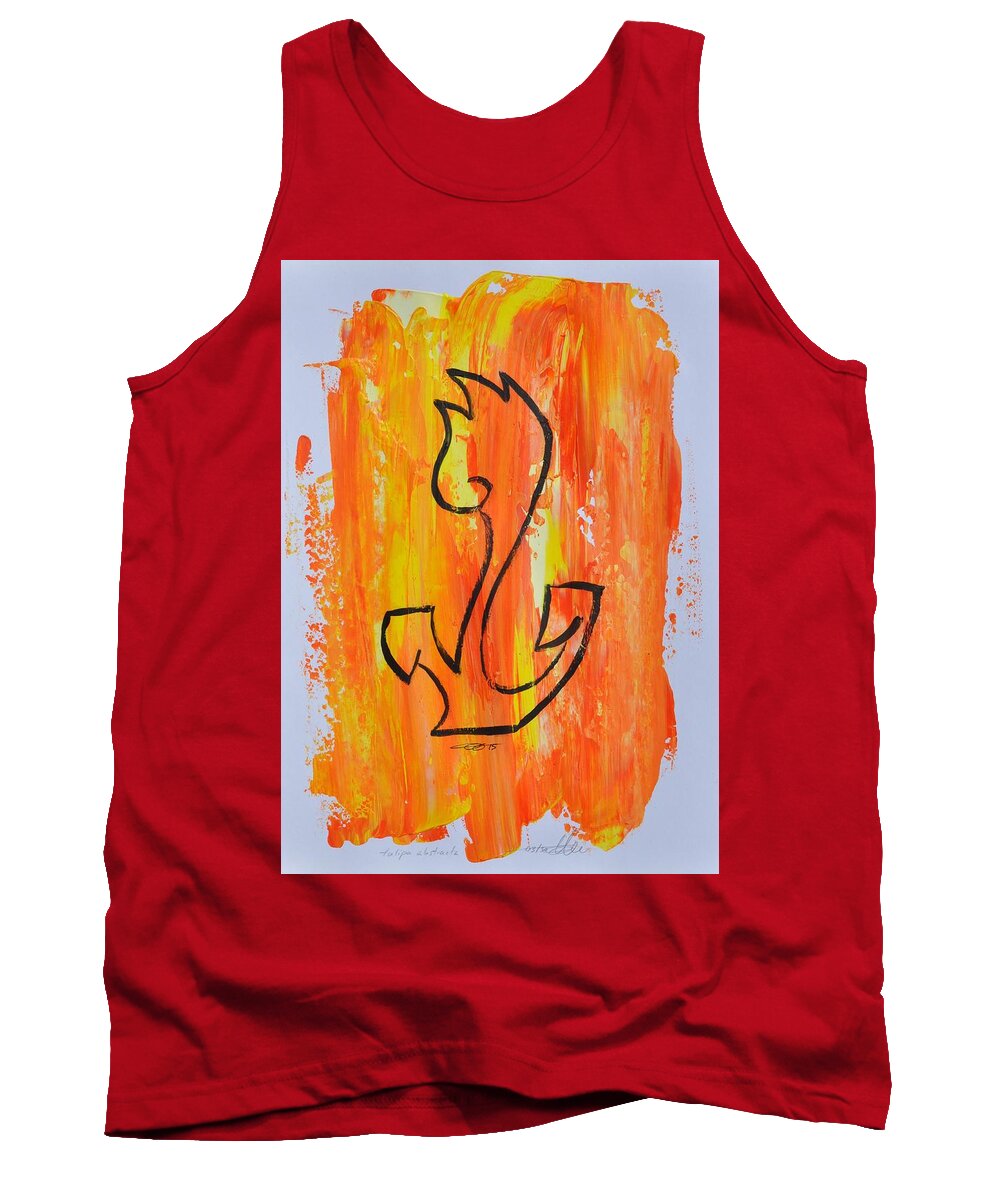 Tulips Tank Top featuring the painting Tulipa abstracta 03/30 by Eduard Meinema