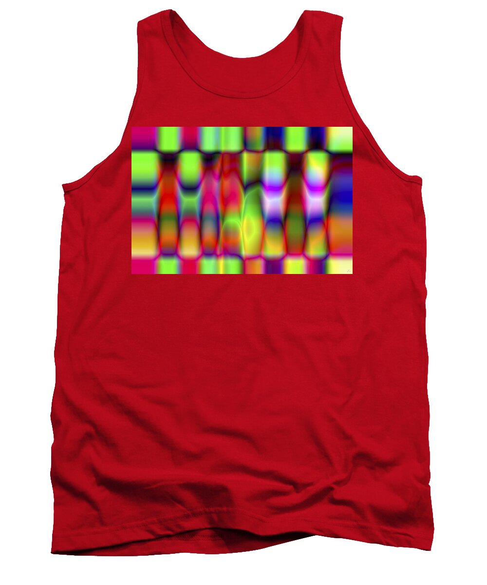 Crazy Tank Top featuring the digital art Vision 9 by Jacques Raffin
