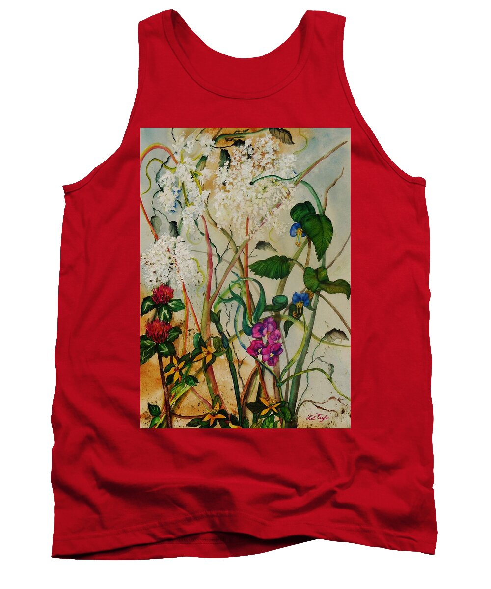 Weeds Tank Top featuring the painting Weeds by Lil Taylor