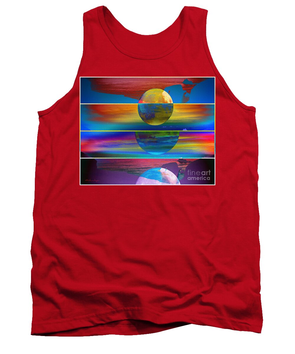 Nag004253 Tank Top featuring the digital art Where the Land Ends by Edmund Nagele FRPS