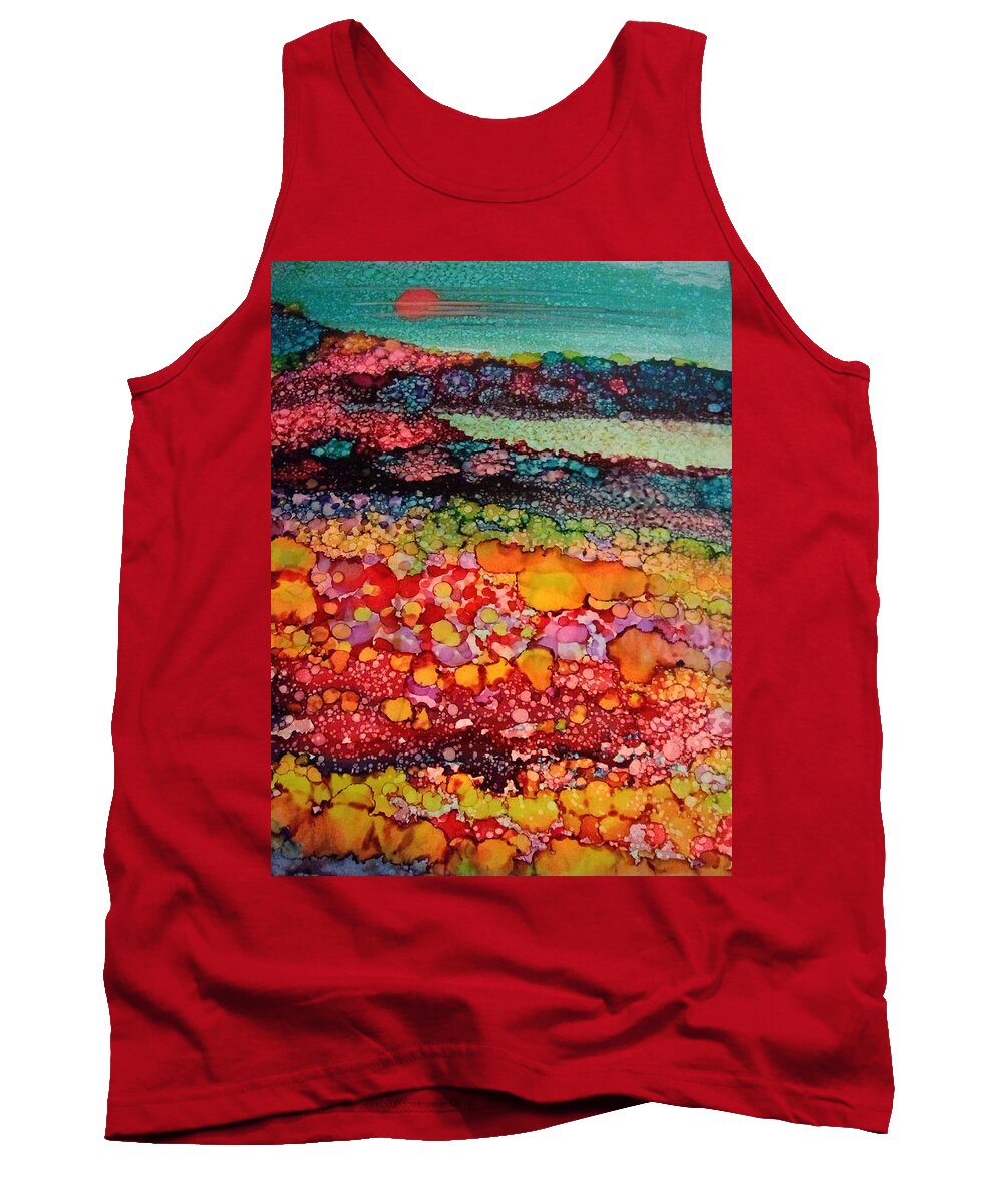 Gallery Tank Top featuring the painting Wildflowers by Betsy Carlson Cross