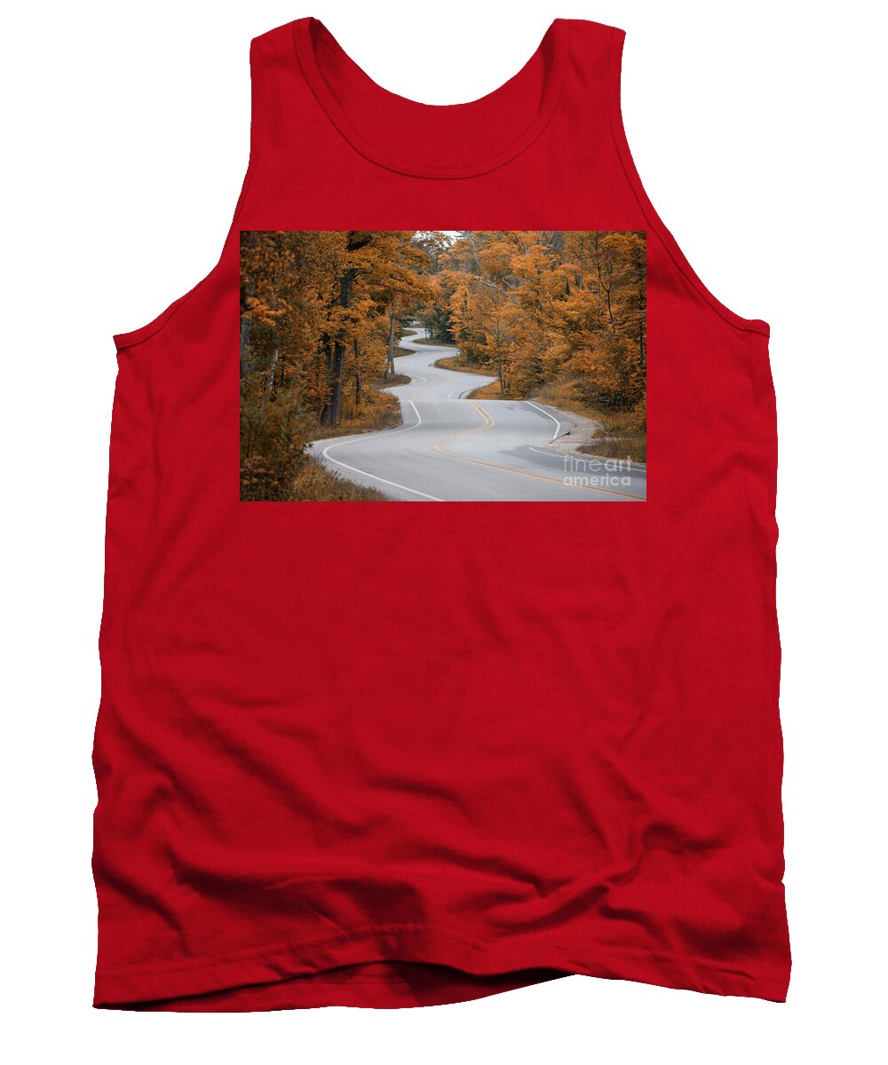 Winding Tank Top featuring the photograph Winding Road by Timothy Johnson