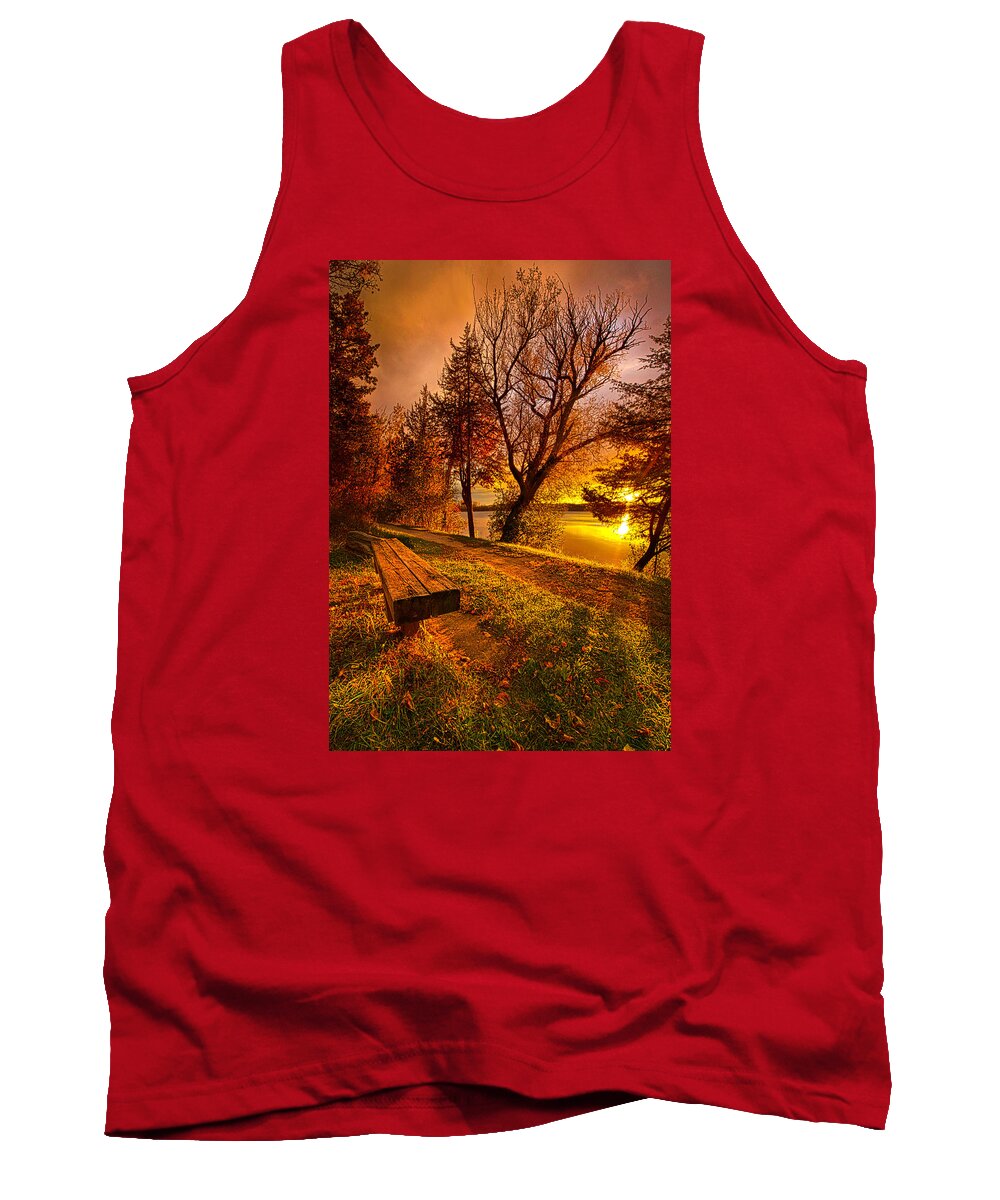 Bench Tank Top featuring the photograph Won't You Please Come Home by Phil Koch
