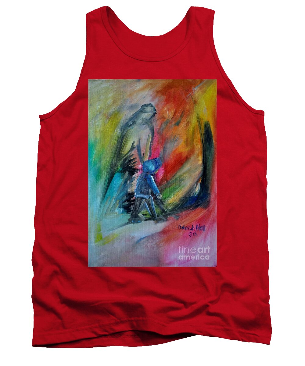 Christian Art Tank Top featuring the painting You're Always With Me by Deborah Nell