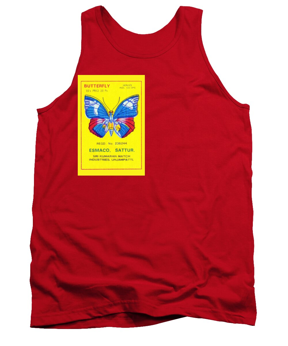 Entomology Tank Top featuring the mixed media Butterfly by Unknown