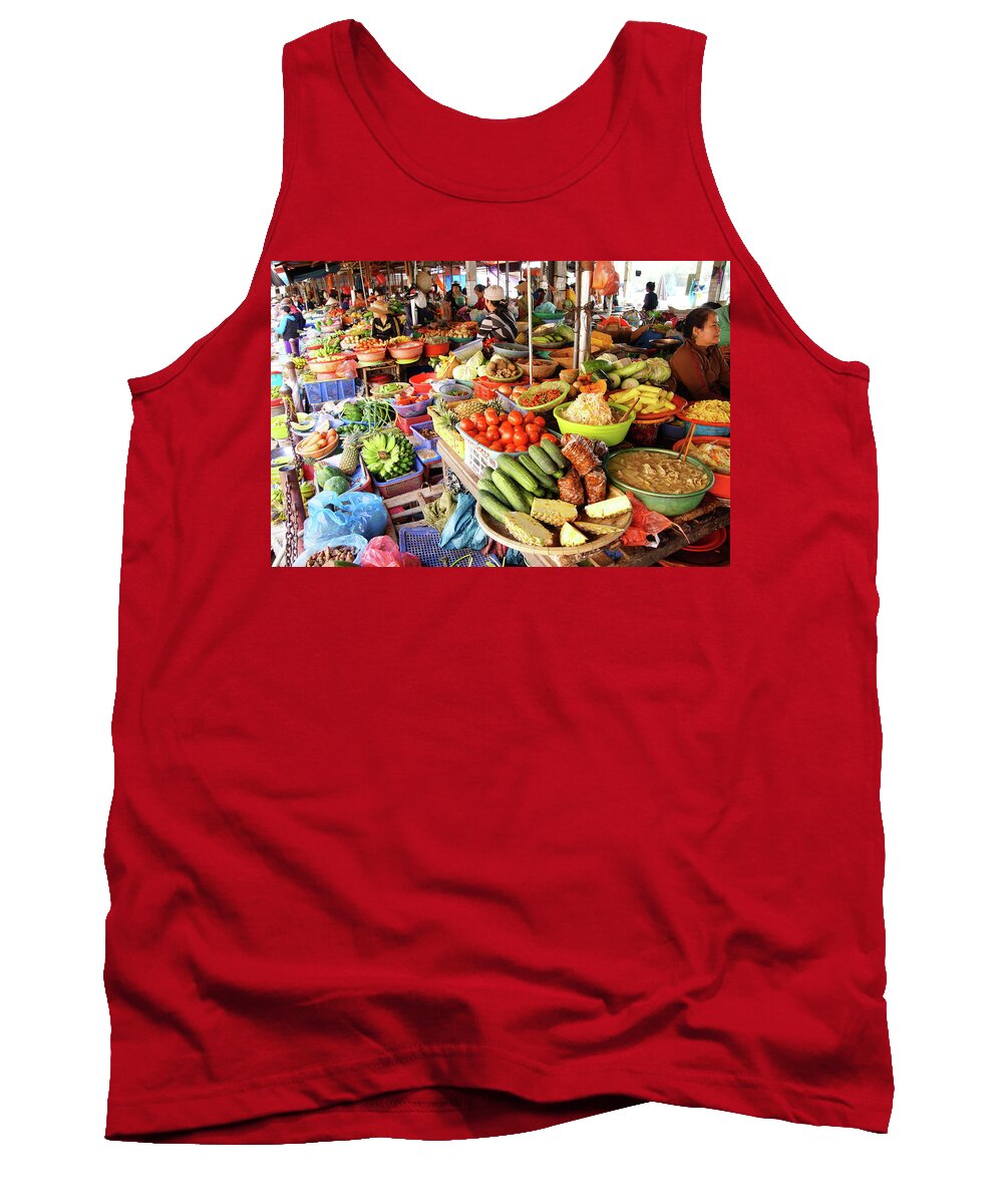 Colorful Tank Top featuring the photograph Colorful vegetables for sale #1 by Steve Estvanik