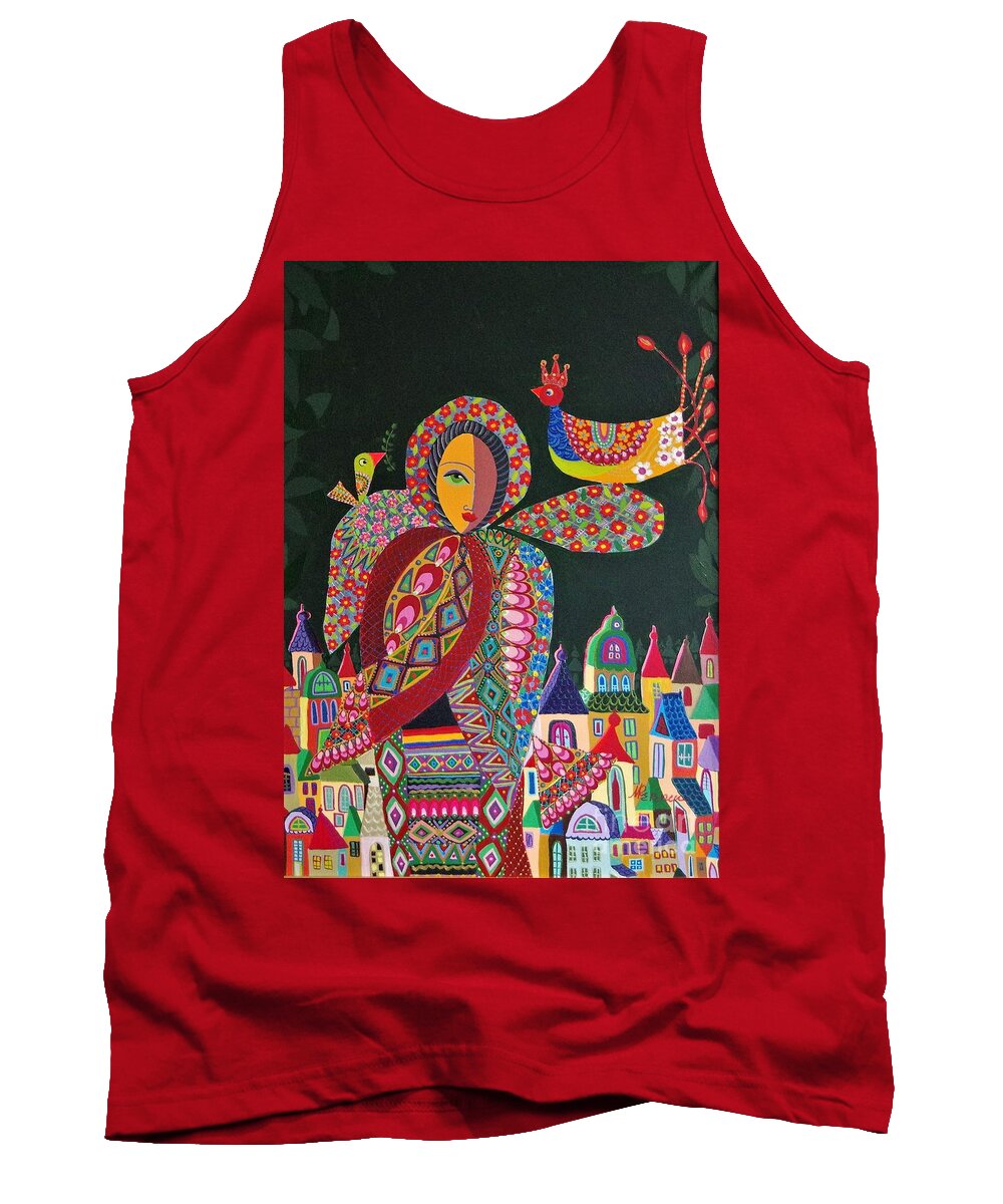 Prince Tank Top featuring the painting Ready For The First Date #1 by Mimi Revencu