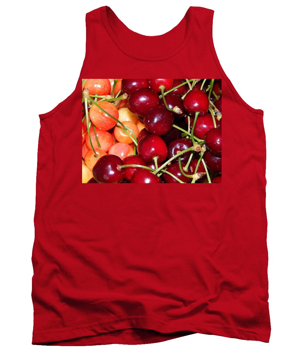 Food Tank Top featuring the photograph Still life of fruit in various compositions, cherry #2 by Oleg Prokopenko