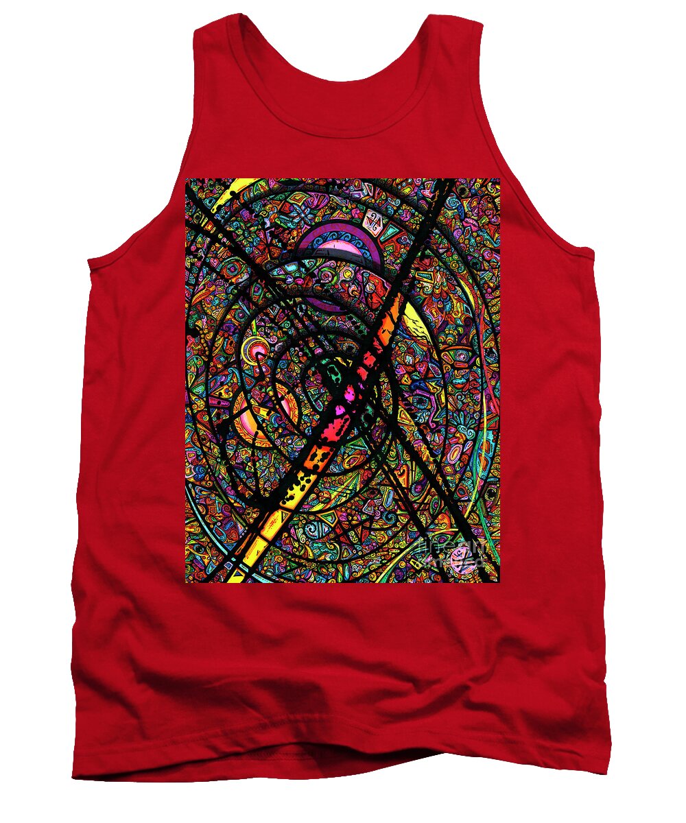 Abstract Tank Top featuring the drawing 25 Faces by Joey Gonzalez