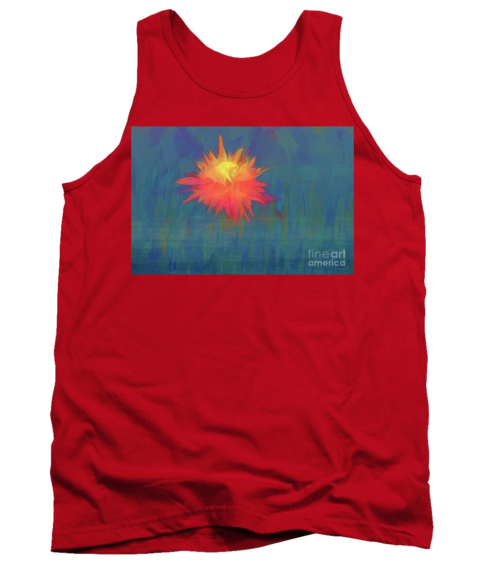 Abstract Sunset Tank Top featuring the photograph Abstract Ocean Sunset by Scott Cameron