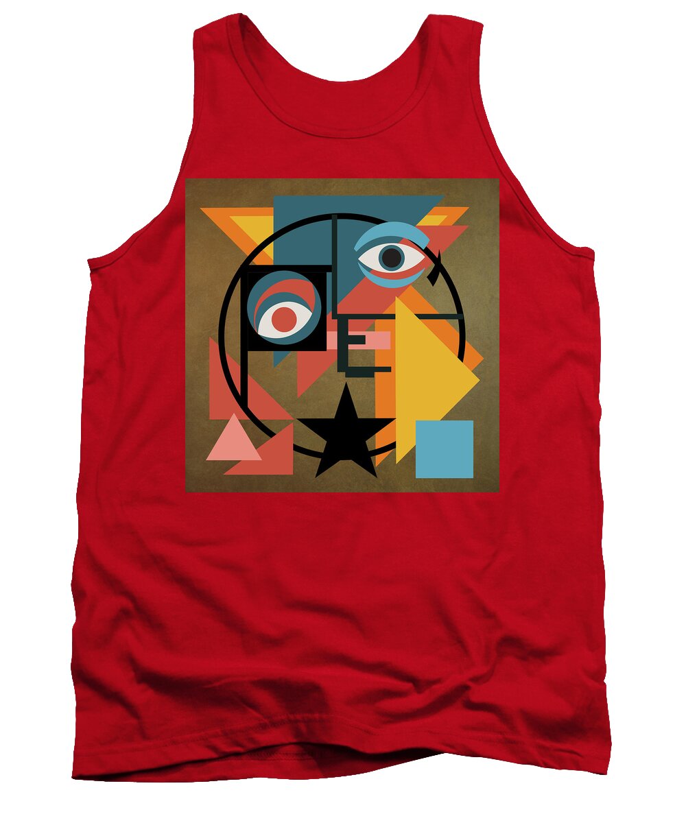 Bowie Tank Top featuring the mixed media Bauhaus Pop by BFA Prints