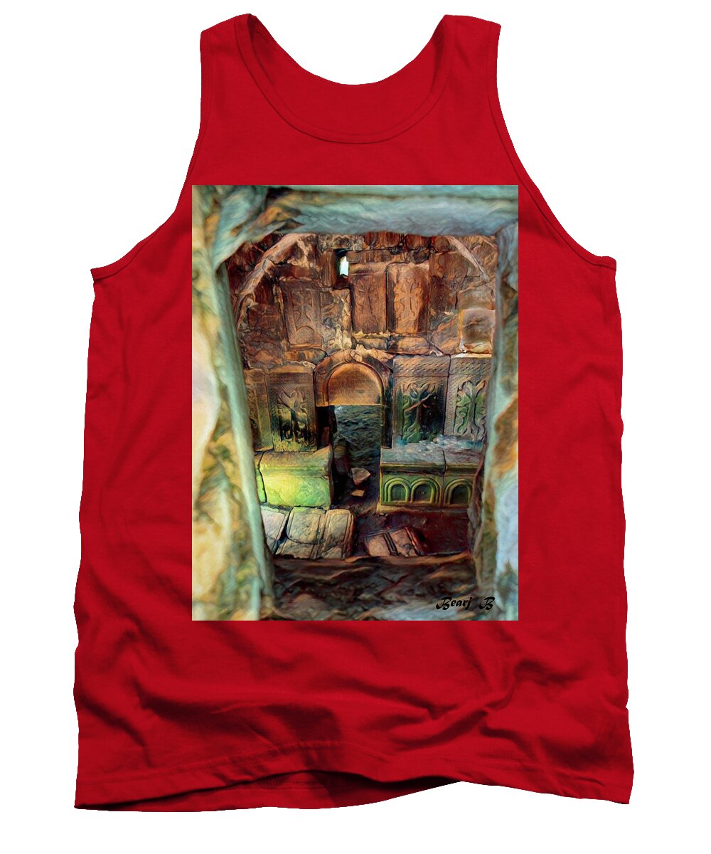 St. Mary's Church Tank Top featuring the photograph Cross Stones by Bearj B Photo Art
