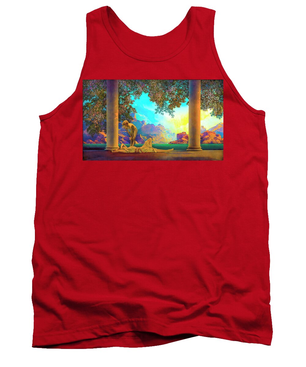 Daybreak Tank Top featuring the painting Daybreak by Maxfield Parrish