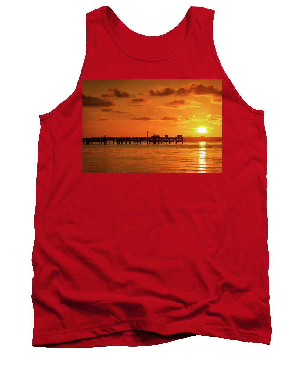Sunset Tank Top featuring the photograph Fading Day by Mike Whalen