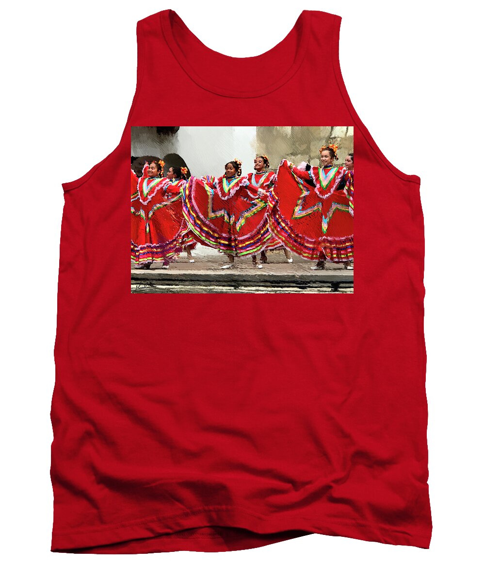 Dancers Tank Top featuring the photograph Folklorico Dancers by GW Mireles