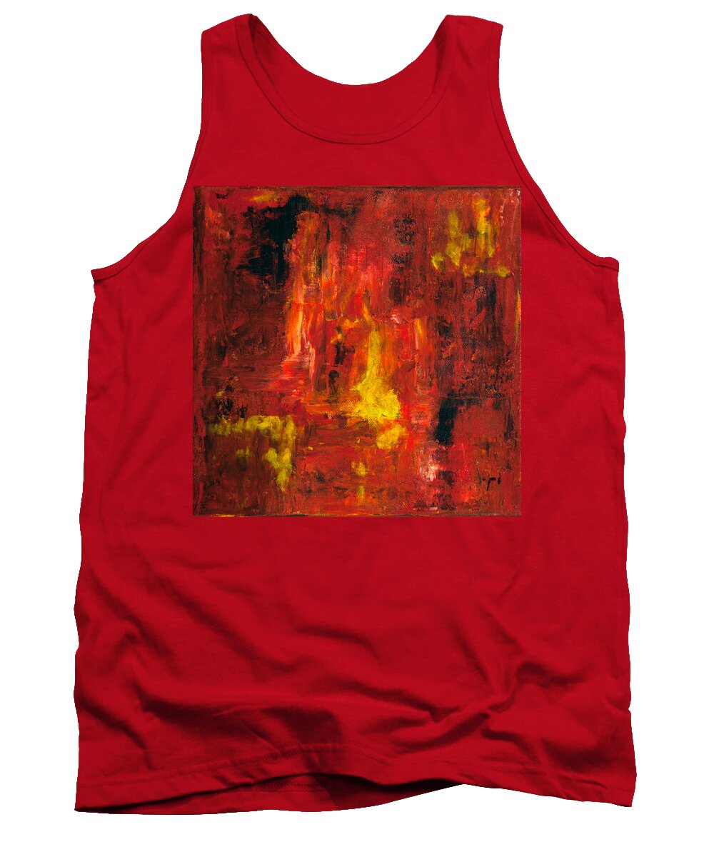 Gamma 28 Tank Top featuring the painting Gamma #28 Abstract by Sensory Art House
