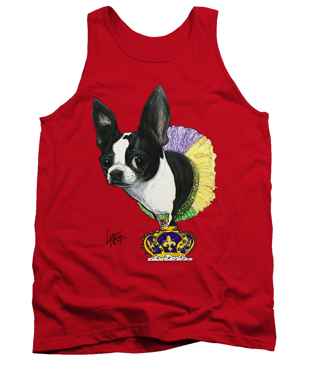 Horn Tank Top featuring the drawing Horn 5142 by Canine Caricatures By John LaFree