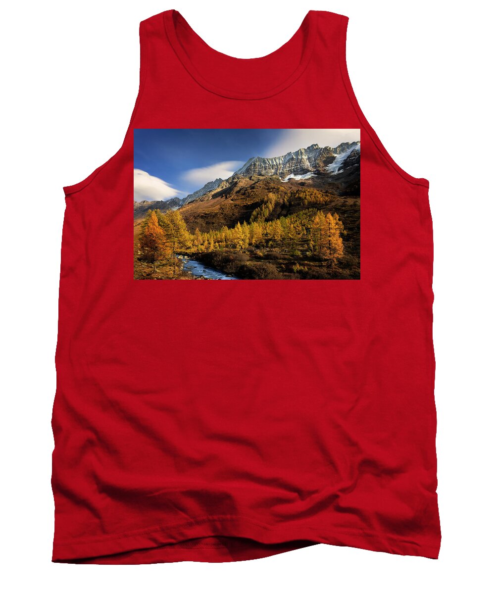 Water Tank Top featuring the photograph In line by Dominique Dubied