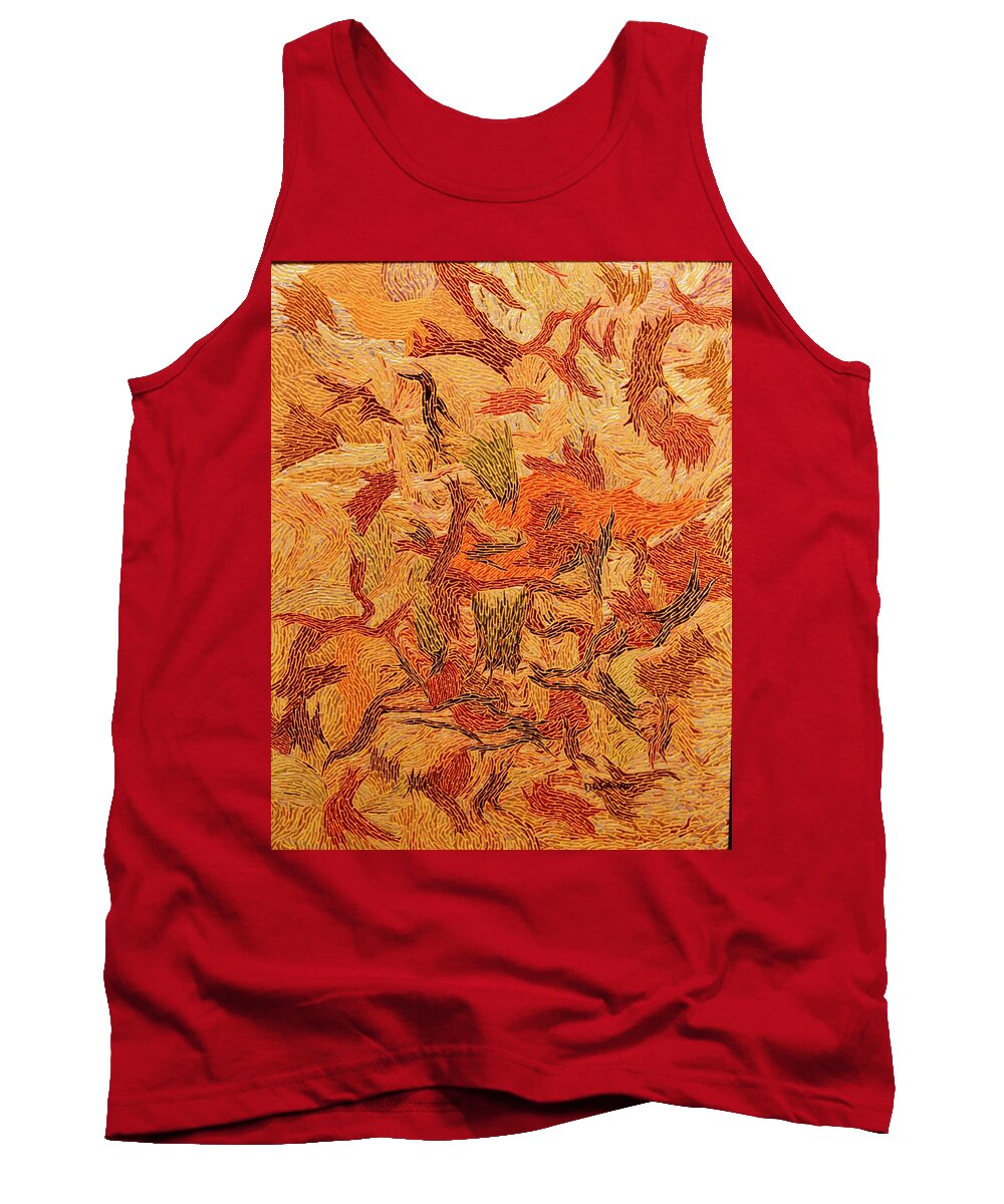 Koi Tank Top featuring the painting Koi by DLWhitson