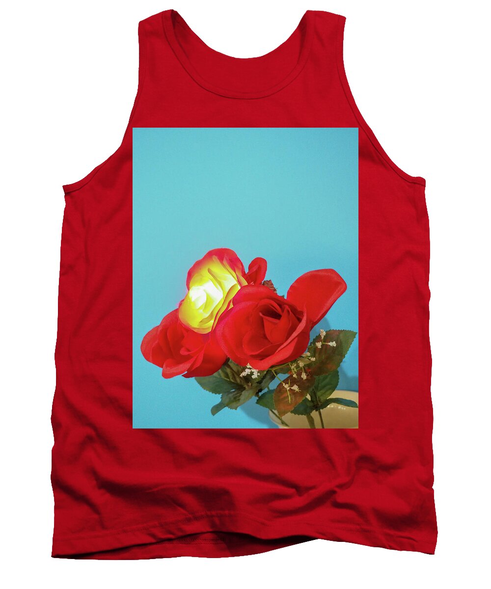 Flower Tank Top featuring the photograph Lighted Rose by C Winslow Shafer