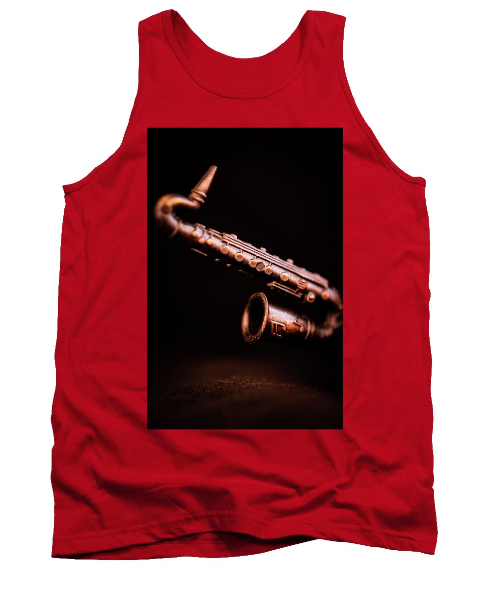 Sax Tank Top featuring the photograph Li'l Saxophone 1 by Anamar Pictures