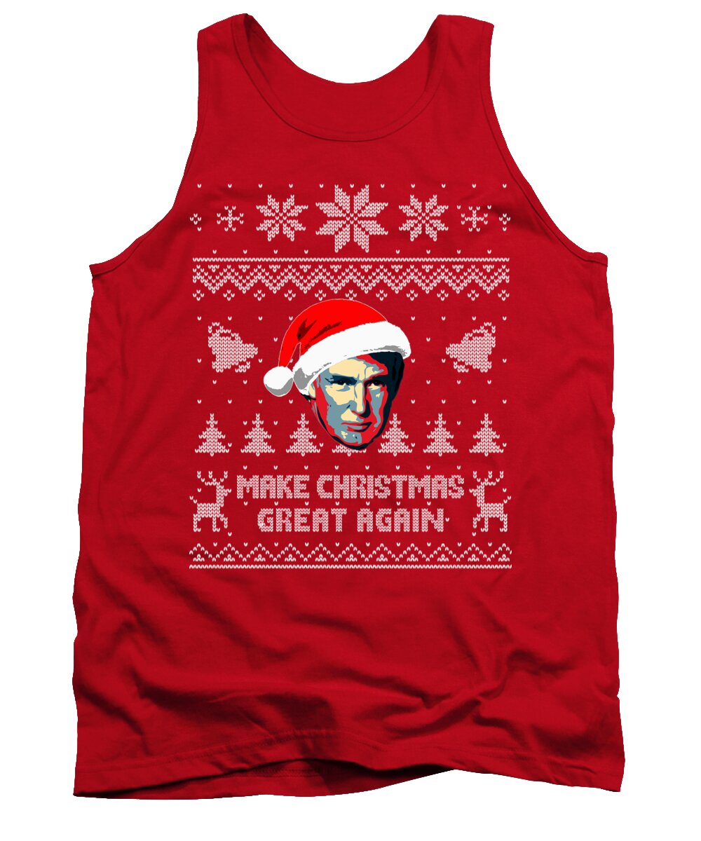 Christmas Tank Top featuring the digital art Make Christmas Great Again by Filip Schpindel