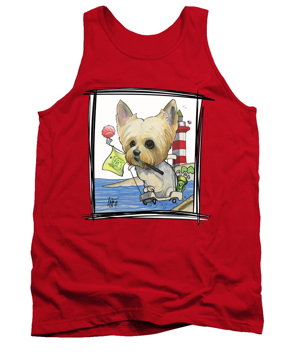 Musick Tank Top featuring the drawing Musick 5133 by Canine Caricatures By John LaFree